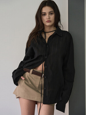 LOOSE FIT STRAP SHIRT_BLACK