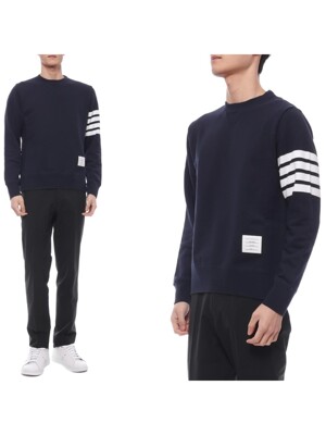 25SS 남성 사선 스트라이프 맨투맨 (MJT021H 00535 461 25S)