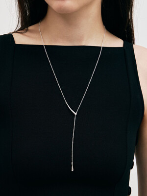 [W컨셉 단독]Y water drop necklace