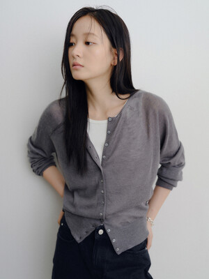 essential summer cardigan (charcoal)