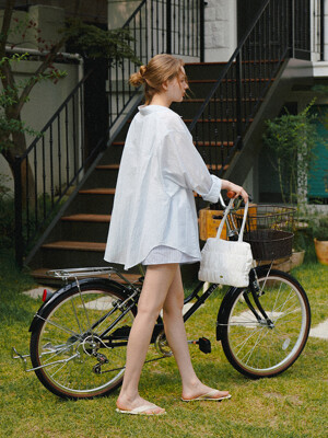 Over Size Basic Shirt - Sky blue