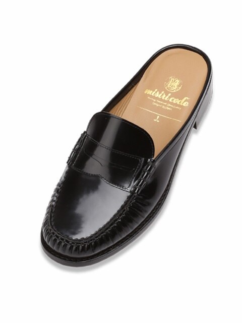 [MEN] 1236 penny slippers all black