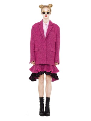 2019 F/W WOOL PINK BELT JACKET