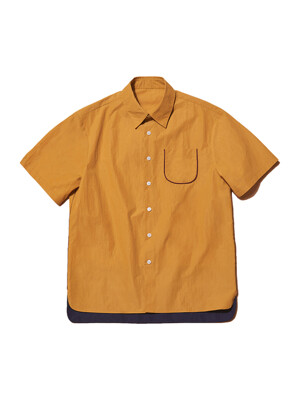 COLOR BLOCK SHIRTS MUSTARD