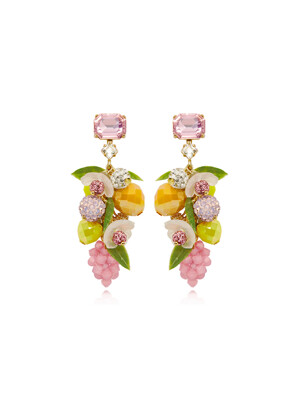 Picnic Bloom Drop Pink Earrings