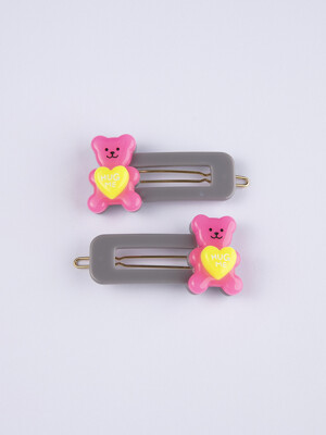 My TeddyBear Hairpin - pink