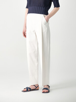 [1차리오더] round pants_white