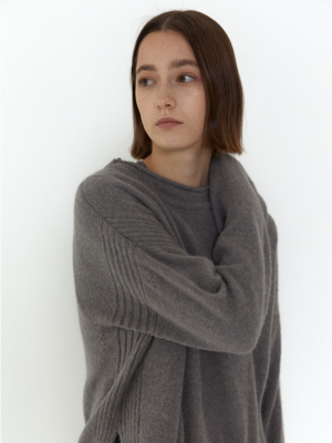 purity knit pullover_rain grey