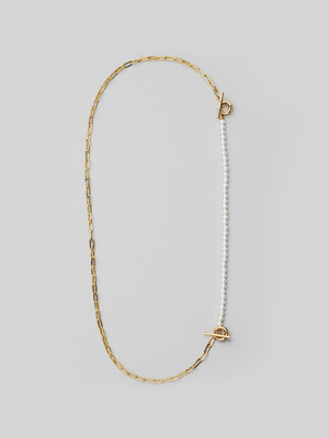 [리퍼브][X S_S.IL] 3-way Pearl Chain Necklace