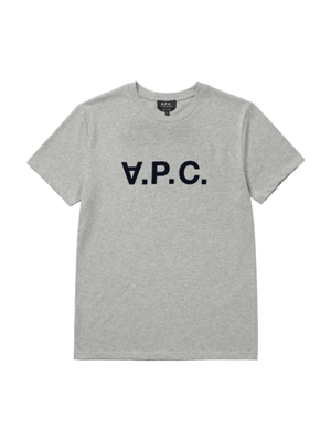 VPC 벨벳 로고 남성 반팔티 COEZB H26943 PLB HEATHERED LIGHT GREY