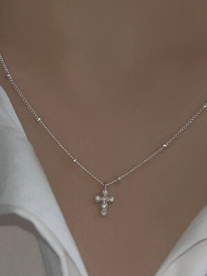 [92.5 silver]arwen cross necklace