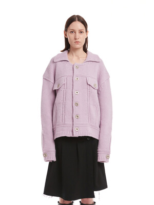 Purple Jacket  Knit Cardigan