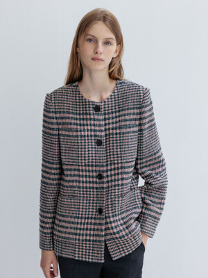 Checked Boucle Tweed Jacket KW3AJ3040_78