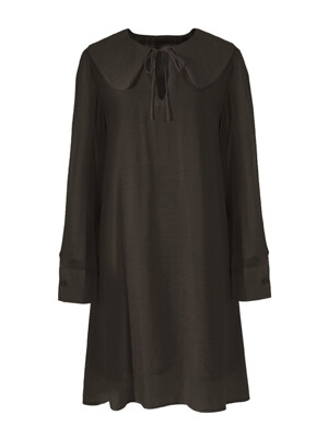 Classic collar dress / Brown