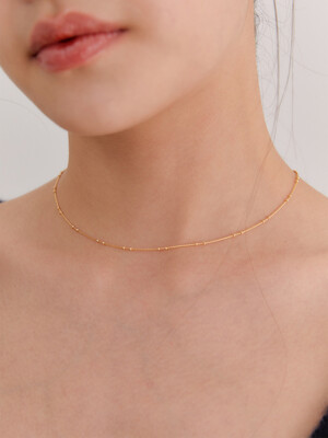 (SILVER 925) skinny chain necklace_silver,gold