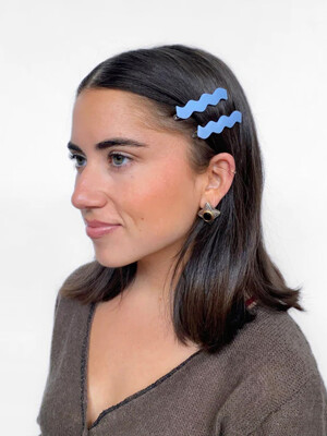 Allie Clip in Double Periwinkle
