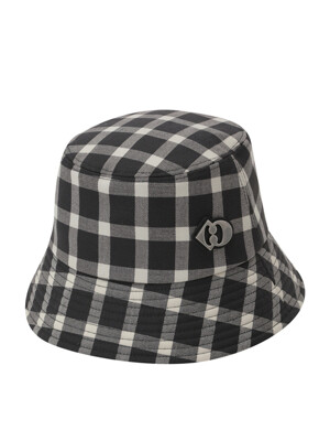 Embroidery Point Check Bucket Hat_LXRAM24100BRX