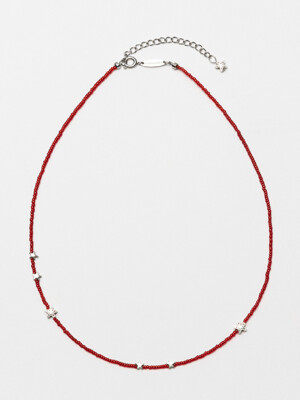 Milky Way Necklace - Cherry & Shine White