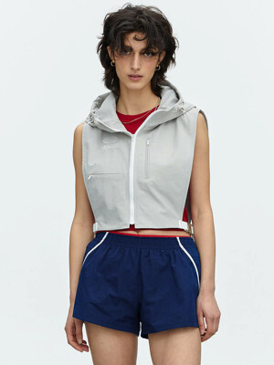 MENASOO RUNNING HOOD VEST_GRAY