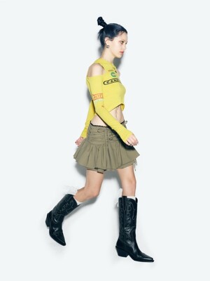 CANDYFORNIA CUT OUT LONG SLEEVE YELLOW