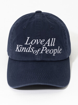 LOVE ALL KINDS WASHED BALL CAP (NAVY)