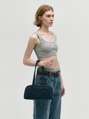SOFT BAGUETTE BAG_indigo nubuck