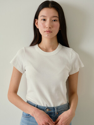 organic cotton rib t-shirt (5colors)
