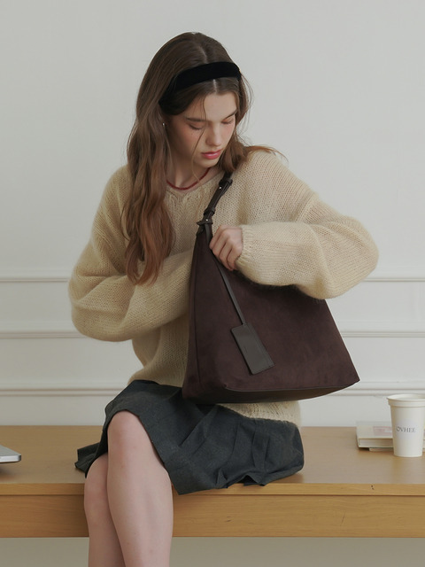 ハンドバッグ ANEDIT U Suede Daily Hobo Bag_2colors 언에디트]Suede Daily Hobo Bag _2Colors