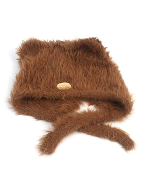 Cat Beige Fur Earflap Cap 바라클라바