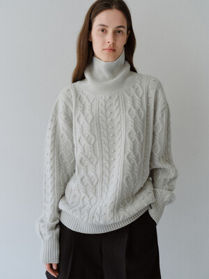 TFW CLASSIC FISHERMAN TURTLENECK KNIT TOP_3COLORS