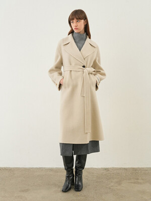 A-line Silhouette Handmade Wool Coat NEW4WHB26_9F