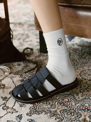 [Jerusalem Sandals X MFG] 1063N MICHAEL SLIDE-BLACK NUBUCK (미카엘 슬라이드 누벅)