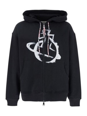 25SS 비비안웨스트우드 후드 티셔츠 2I01000IJ006ON401 BLACK DOM