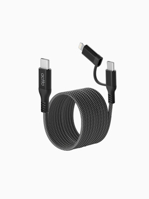 엑토100W 2in1 마그네틱 C to PD C to 8 타입C 고속 충전 멀티 케이블 TC-52