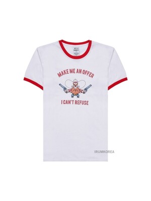 [와일드 동키] SS25 남성 티 오퍼 티셔츠 T OFFER WHITE/RED