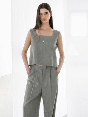 ROU SET-UP SQUARE NECK BLOUSE(BL-4329)