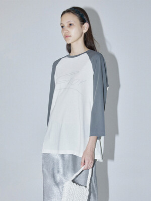 ENOR RAGLAN T-SHIRT - CREAM
