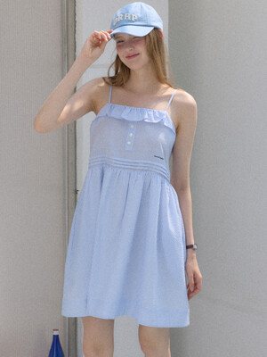Laura Layered Sleeveless Dress - Sky blue