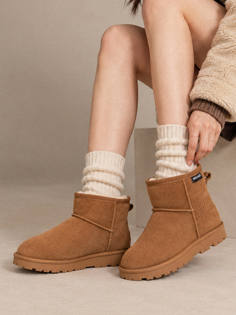 모그어스 Leather Fur Short Boots_unisex_5 color_non-slip 2cm_suede real cow leather