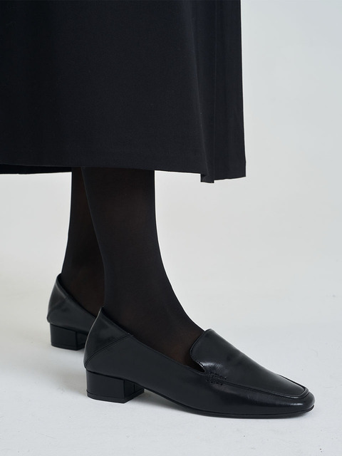 페이즈문 PURE Plain Loafers 블랙 [1cm / 3cm]