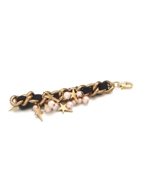Vintage Pink Pearl Star Chain Bracelet