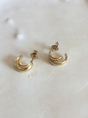 Two-ring earing [14k gold]