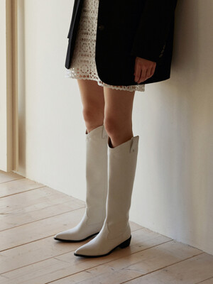 DORIS Western long boots - 3color 4cm 웨스턴 롱부츠