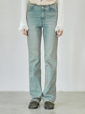 GRUNGE WASHING DENIM PANTS (blue)