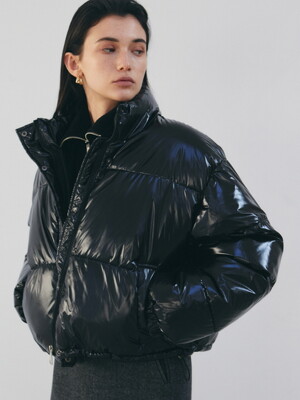 SENSE CROP PUFFER PADDING _BLACK