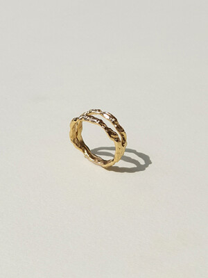 Double texture Ring (gold/silver)