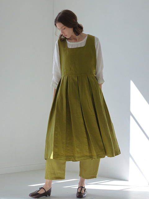 블라우스,라운지웨어,원피스 - 호메로페로 (ho`me) - Pintuck apron sleeveless dress
