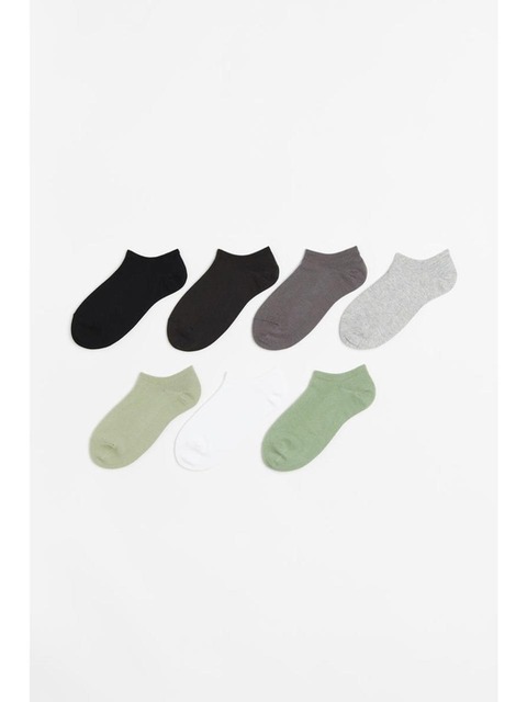 기타가방 - 에이치엔엠 (H&M) - 발목 양말 7켤레 세트 라이트 그린/화이트 1145712004