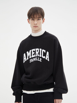 AMERICA LOGO SWEATSHIRT(BLACK)