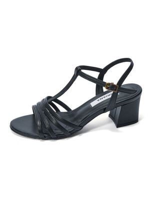 Black T-Strap Sandals